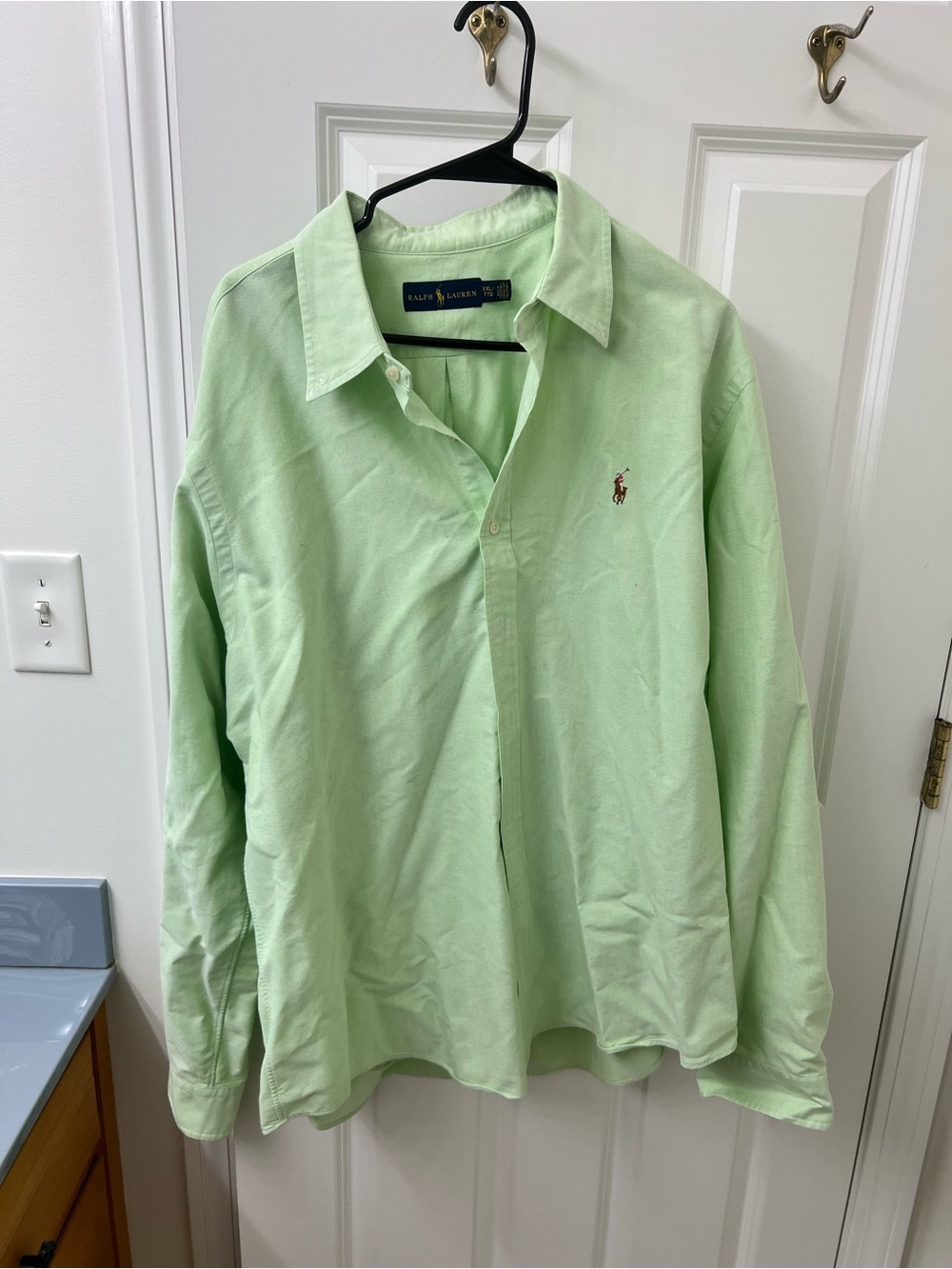 Vintage Ralph Lauren Men’s Classic Button-Down Shirt in Light Green